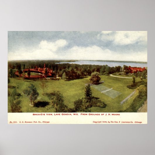 1904 meer van Genève, Wisconsin Poster (Voorkant)