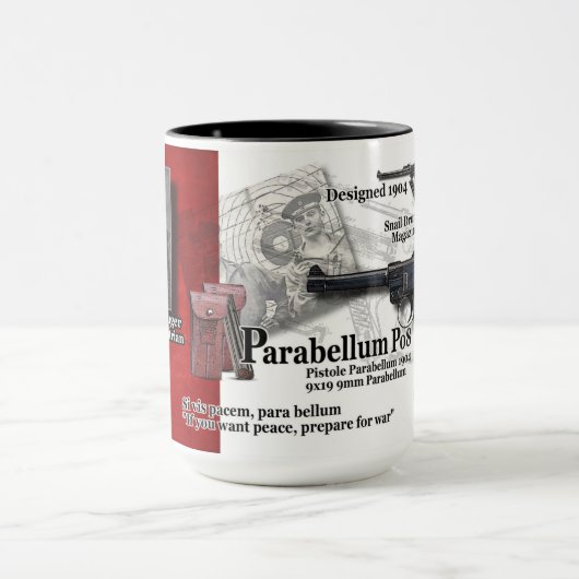 1904 Parabellum P08 Pistole Coffee Mok (Midden)