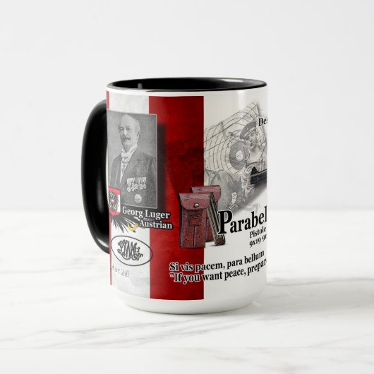1904 Parabellum P08 Pistole Coffee Mok (Voorkant links)