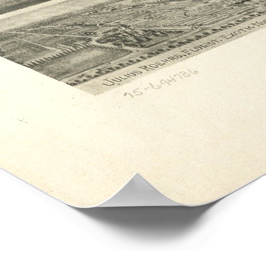 1904 Rutherford, NJ Birds Eye Uitzicht Panoramic M Poster (Hoek)