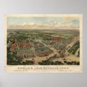 1904 St. Louis MO World's Fair Panoramic Map Poster (Voorkant)