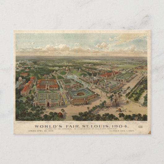 1904 St. Louis World's Fair Briefkaart (Voorkant)