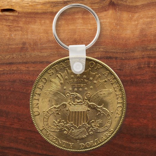 1904 Twintig Dollar Munt, achterkant (muntzijde) o Sleutelhanger (Voorkant)