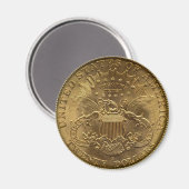 1904 Twintig dollar munt, rug (staarten) of $20 Magneet (Voorkant / Achterkant)