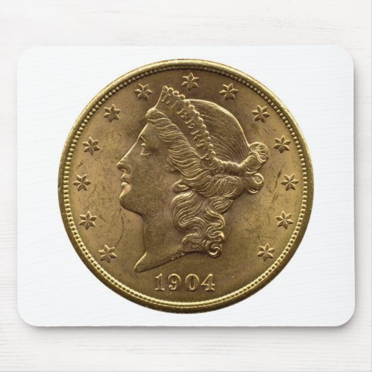 1904 Twintig dollar munten voorzijde of twintig do Muismat (Voorkant)