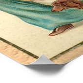  1904 Verjaardag Meisje & Hond Poster (Hoek)