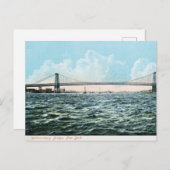 1904 Williamsburg bridge NYC Poster Briefkaart (Voorkant / Achterkant)