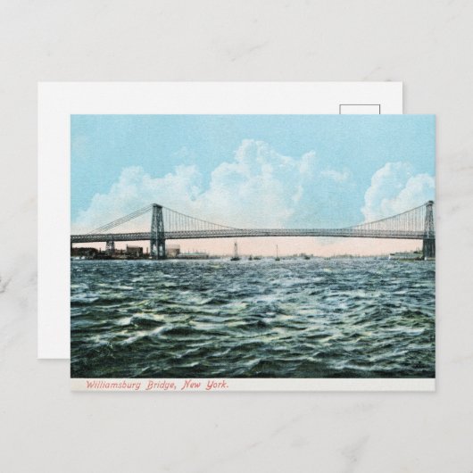 1904 Williamsburg bridge NYC Poster Briefkaart (Voorkant / Achterkant)