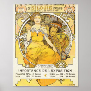 1904 World's Fair By Alphonse Mucha Poster