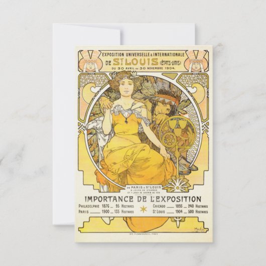 1904 World's Fair By Alphonse Mucha Save The Date (Voorkant)