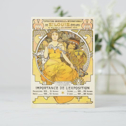 1904 World's Fair By Alphonse Mucha Save The Date (Staand voorkant)