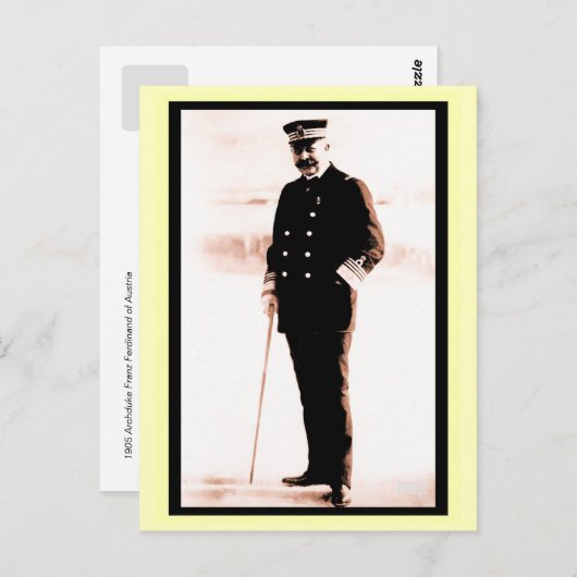 1905 Archduke Franz Ferdinand van Oostenrijk Briefkaart (Voorkant / Achterkant)