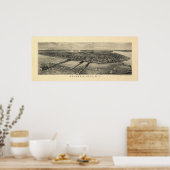 1905 Atlantic City NJ Birds Eye Uitzicht Panoramic Poster (Keuken)