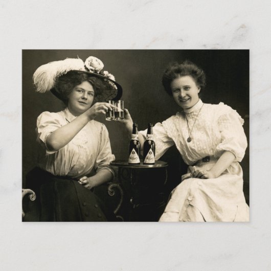 1905 Bier die de Vrienden van het Meisje drink Briefkaart (Voorkant)