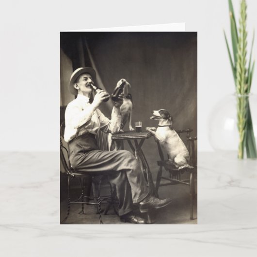 1905 Bier die Honden drink Kaart (Voorkant)