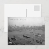 1905 Brooklyn Harbour en New York City Briefkaart (Voorkant / Achterkant)