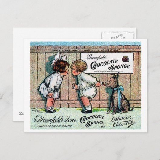 1905 Chocolade Snoep AD Briefkaart (Voorkant / Achterkant)