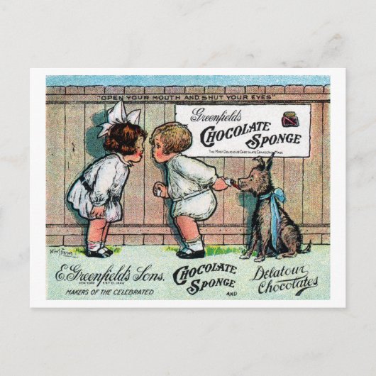 1905 Chocolade Snoep AD Briefkaart (Voorkant)