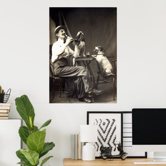 1905 Drink honden Poster (Thuiskantoor)