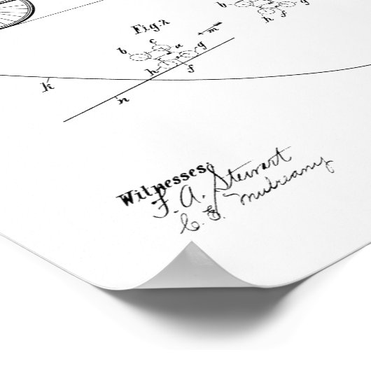 1905 dubbelzijdige Art-afdrukken met dubbele fiet Poster (Hoek)