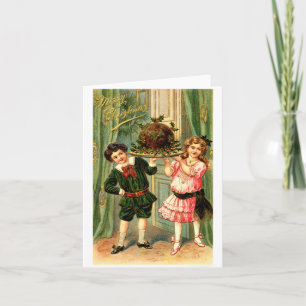 1905 Figgy Pudding Christmas Feestdagen Kaart