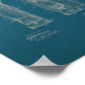 1905  Golf Bag Patent Blueprint Art Print (Hoek)