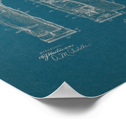 1905  Golf Bag Patent Blueprint Art Print (Hoek)