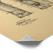 1905  Golf Caddy Bag Patent Art Print (Hoek)