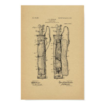 1905  Golf Caddy Bag Patent Art Print
