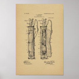 1905  Golf Caddy Bag Patent Art Print