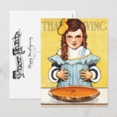 1905! "GREAT EXPECTATIONS" FOR PUMPKIN PIE FEESTDAGENKAART (Voorkant / Achterkant)