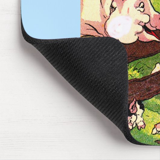 1905 illustratie van varkens en kippen muismat (Hoek)