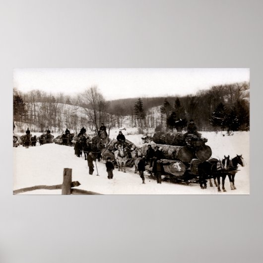 1905 Lumberjacks op het werk Poster (Voorkant)
