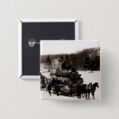 1905 Lumberjacks op het werk Vierkante Button 5,1 Cm (Voorkant /achterkant)
