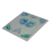 1905 Marsden Art Nouveau Blue Floral Repro Tile Tegeltje (Zijkant)