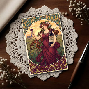 1905 Vintage Vin Rouge Impérial Wijnreclame Briefkaart