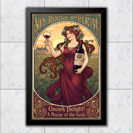 1905 Vintage Vin Rouge Impérial Wijnreclame Poster
