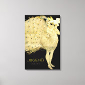 1906!! ART NOUVEAU PEACOCK DANCER CANVAS AFDRUK (Voorkant)