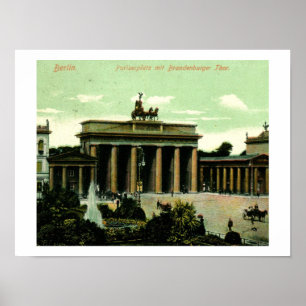 1906 Brandenburger Tor, Berlijnse Vintage, Duitsla Poster