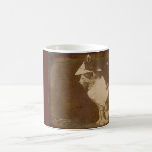 1906 De bevelhebber kleedde kat RPPC Koffiemok (Center)