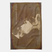 1906 De bevelhebber kleedde kat RPPC Theedoek (Verticaal)