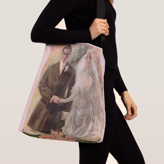 1906 Edwardian bruiloft Crossbody Tas (Dichtbij)
