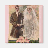 1906 Edwardian bruiloft Magneet (Voorkant)