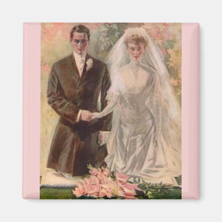 1906 Edwardian bruiloft Magneet