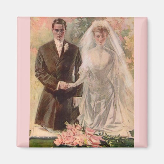 1906 Edwardian bruiloft Magneet (Voorkant)