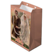 1906 Edwardian bruiloft Medium Cadeauzakje (Achterkant Gekanteld)