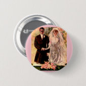 1906 Edwardian bruiloft Ronde Button 5,7 Cm (Voorkant /achterkant)