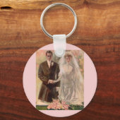 1906 Edwardian bruiloft Sleutelhanger (Voorkant)