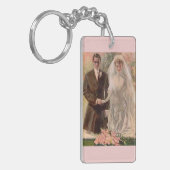 1906 Edwardian bruiloft Sleutelhanger (Voorkant Links)