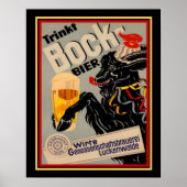 1906 German Bock Beer Advertisement 16x20 Poster (Voorkant)